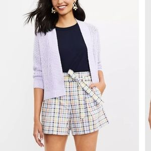 Petite Paperbag Shorts In Plaid XSP